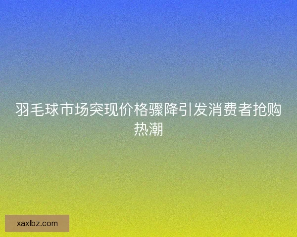 羽毛球市场突现价格骤降引发消费者抢购热潮