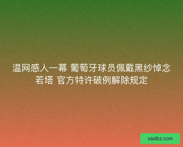 温网感人一幕 葡萄牙球员佩戴黑纱悼念若塔 官方特许破例解除规定